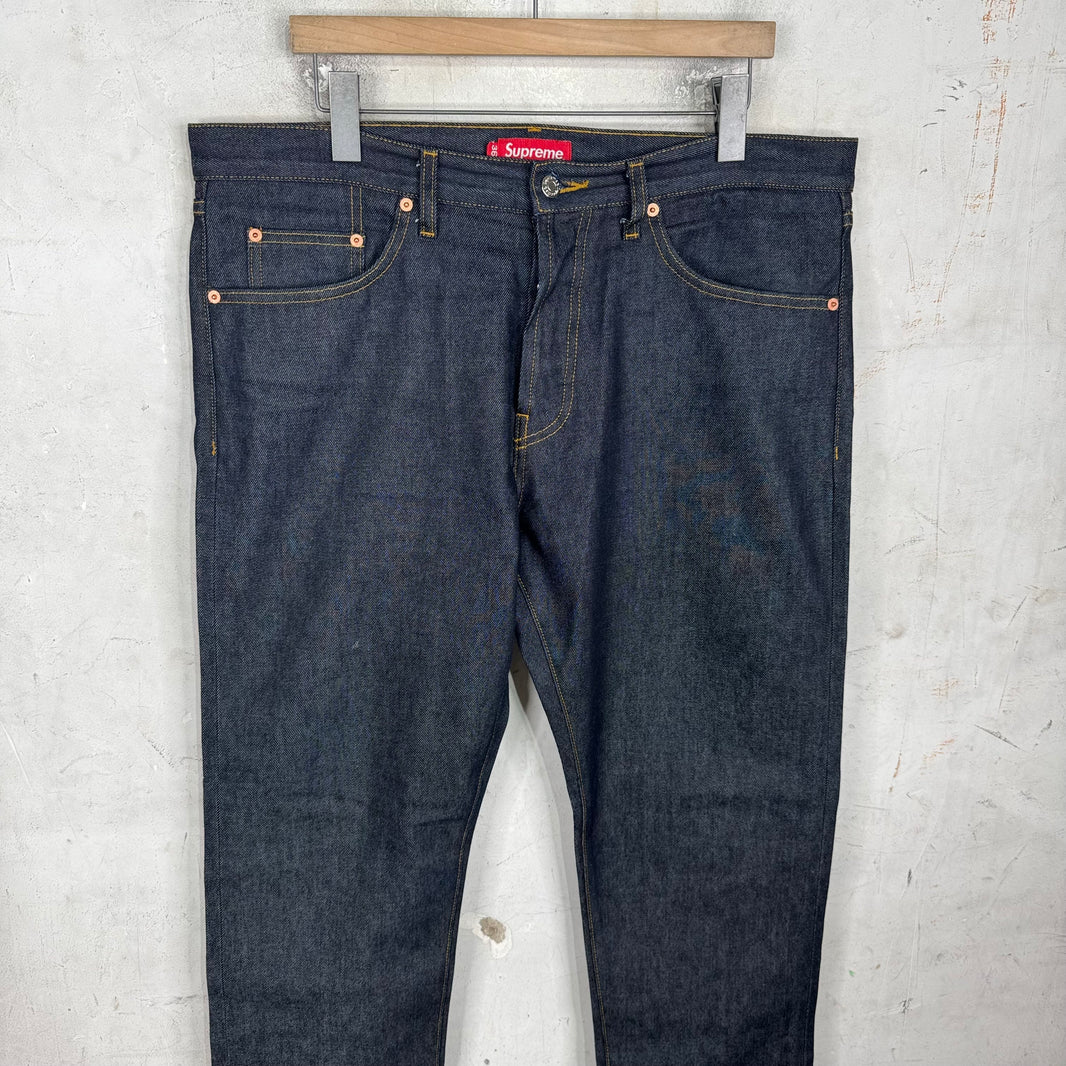 Supreme Darkwash Selevedge Straight Legged Jeans