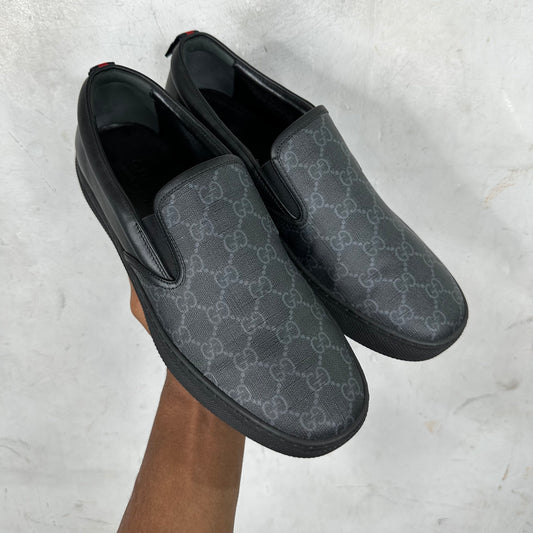 Gucci Black Monogram Low Trainer