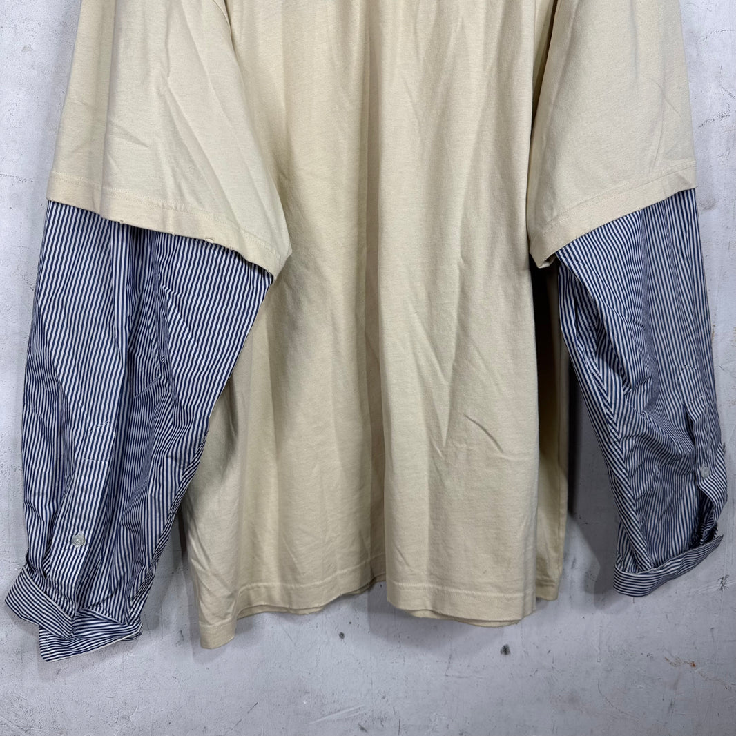 Balenciaga Campaign Layered Striped Shirt