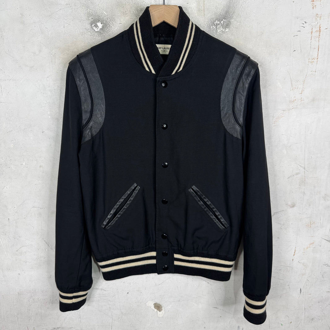 Saint Laurent Black Tonal Light Wool Teddy Jacket
