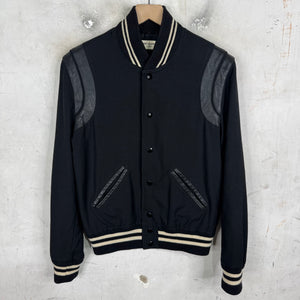 Saint Laurent Black Tonal Light Wool Teddy Jacket