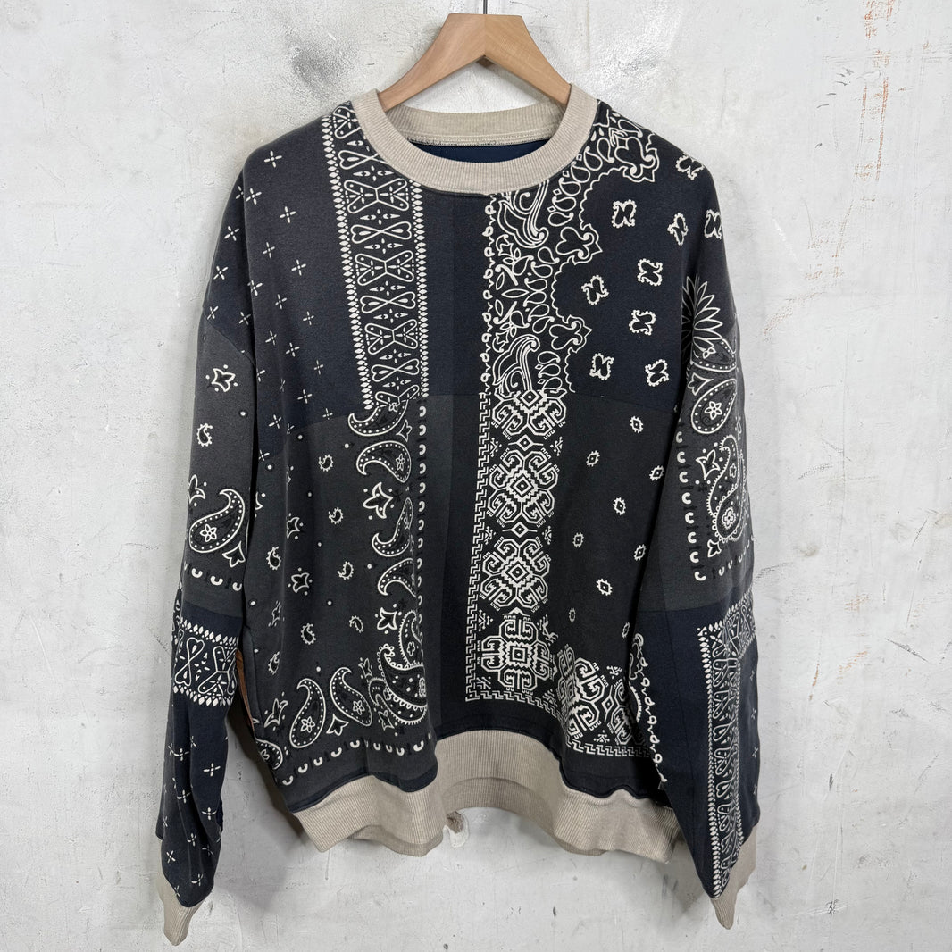Kapital Paisley Hybrid Quilted Crewneck