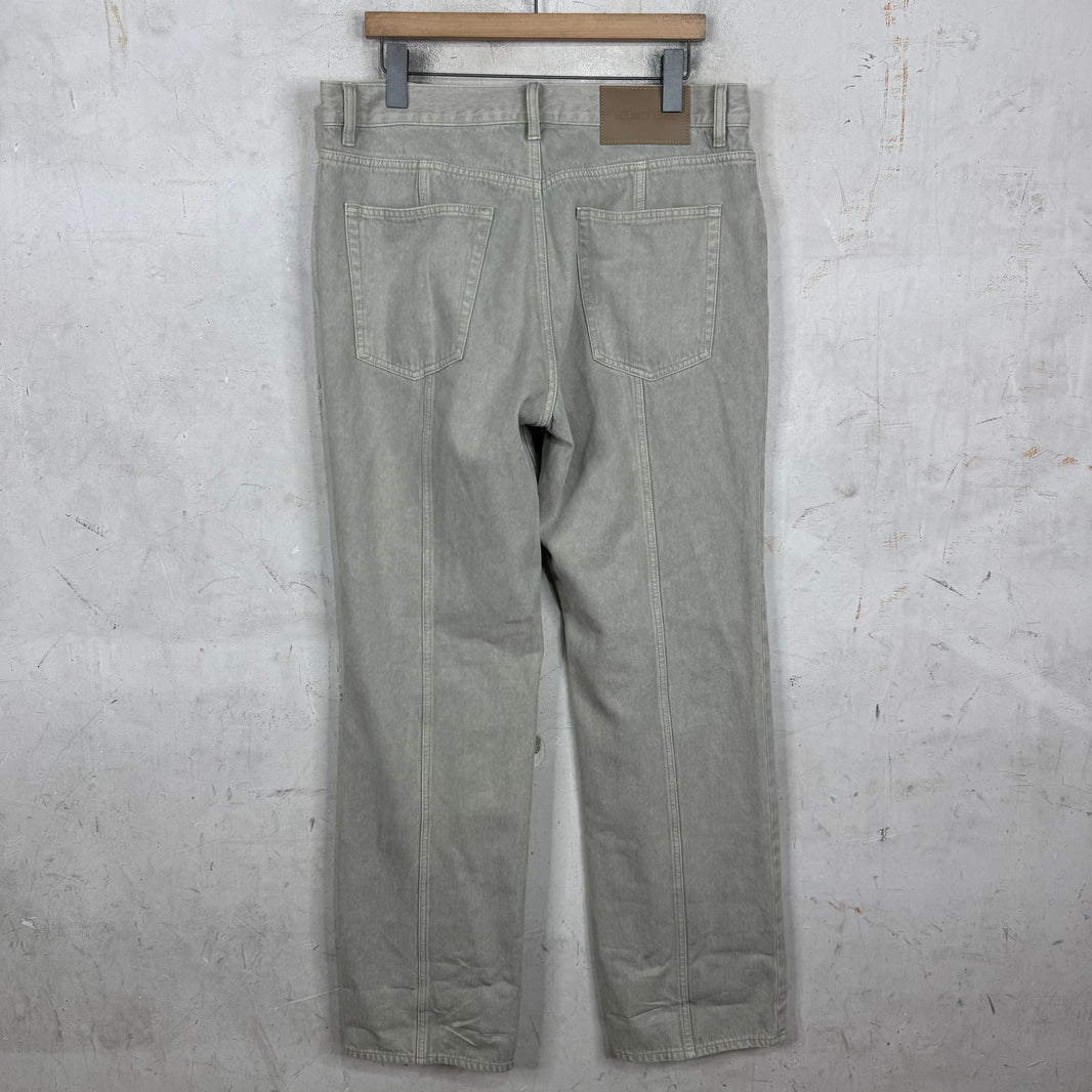 Helmut Lang Grey Back Seam Jeans