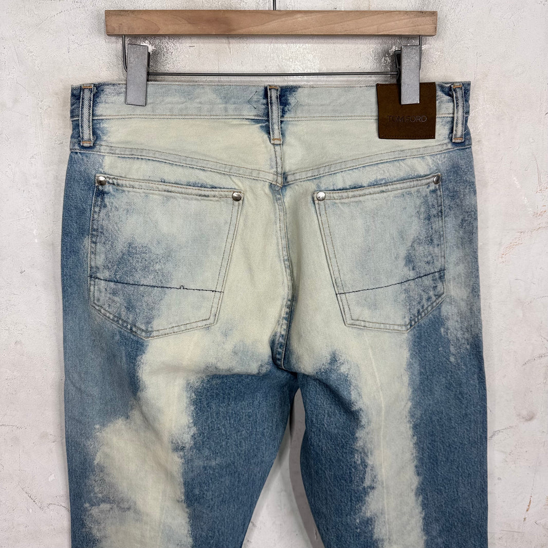 Tom Ford Bleach Slim Straight Jeans