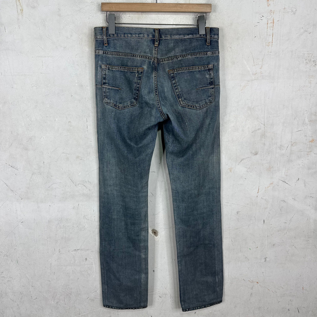 Dior SS08 Silver Waxed Jeans