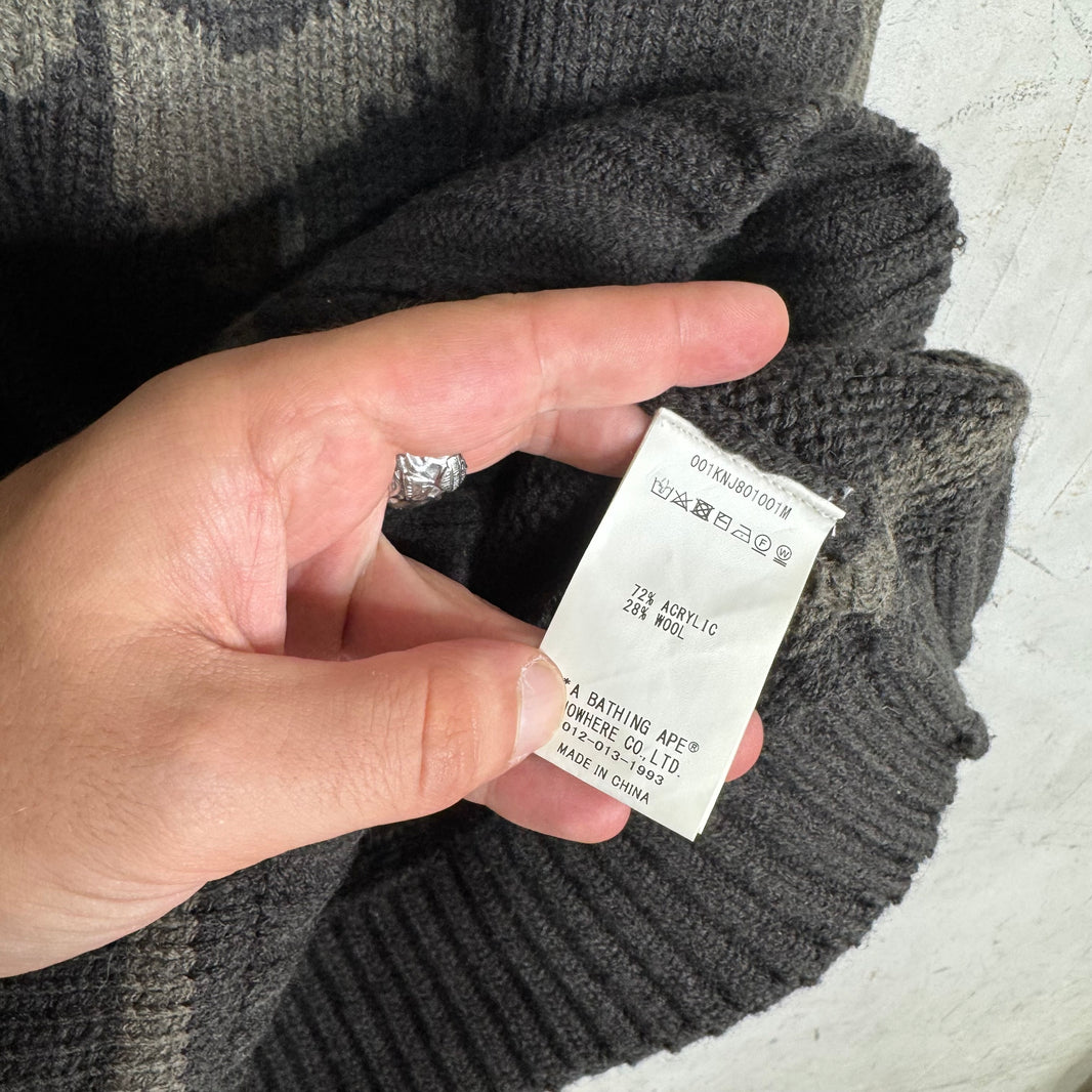 Bape Logo Zip Cowichan Sweater
