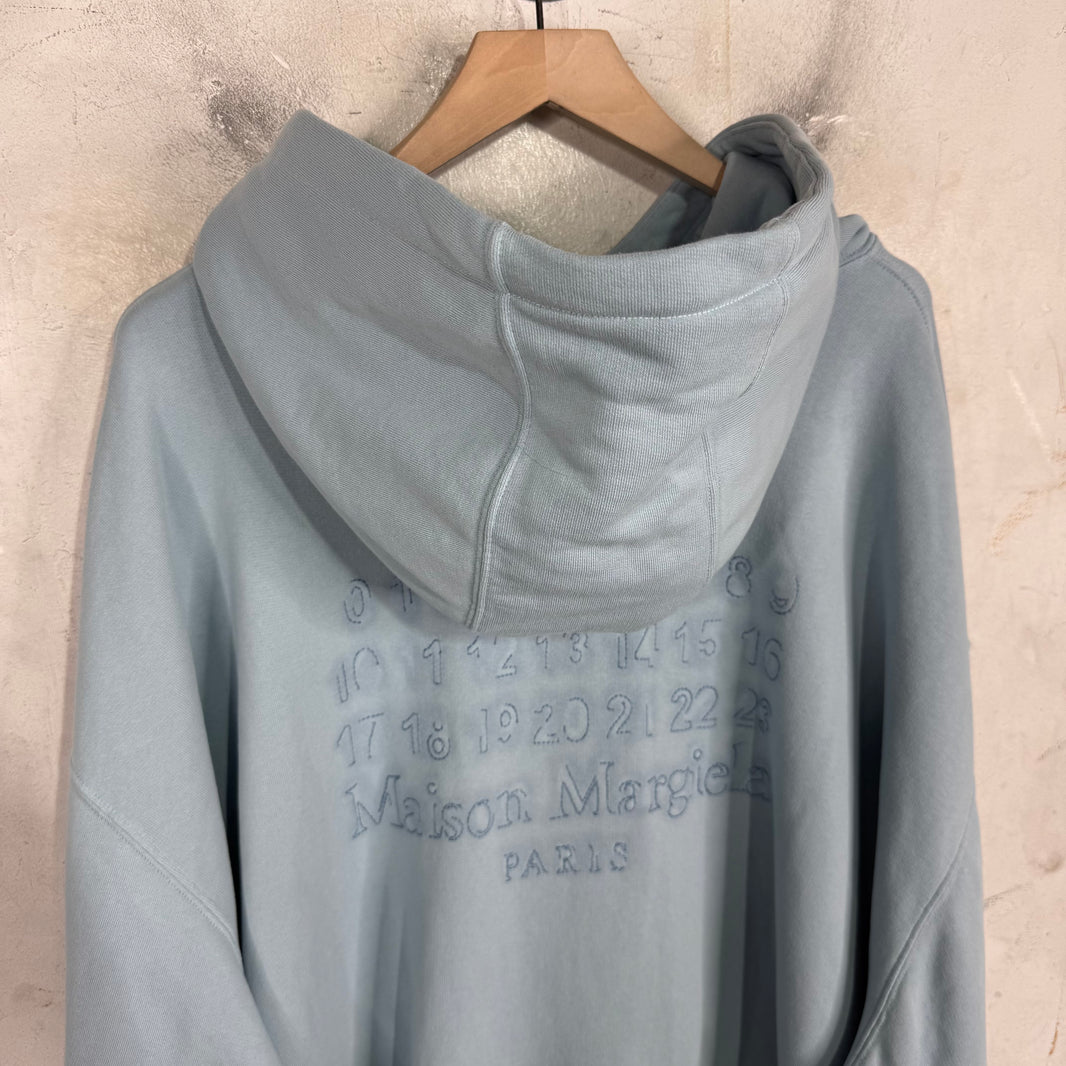 Margiela Embroidered Logo Heavy Zip Hoodie