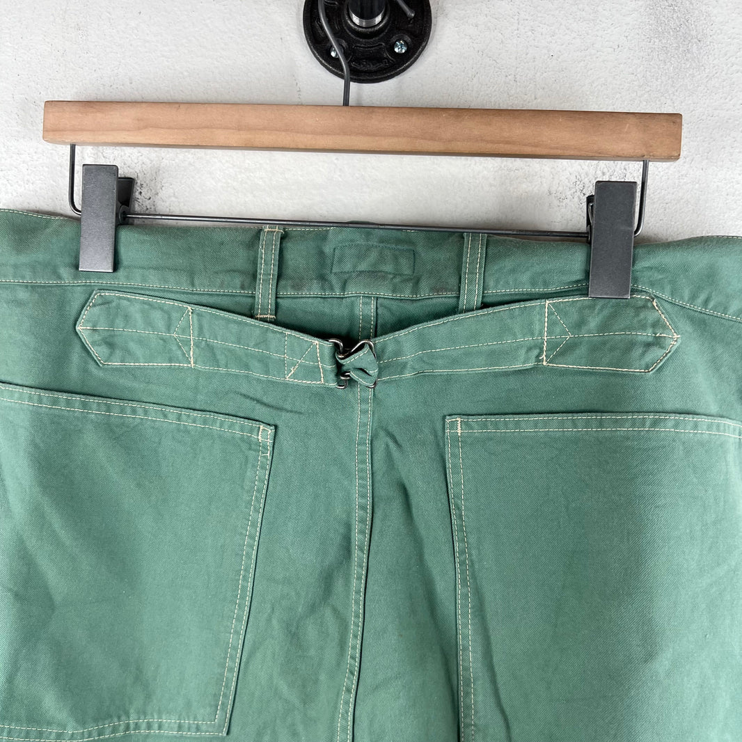 Visvim Green Buckle Back Trousers