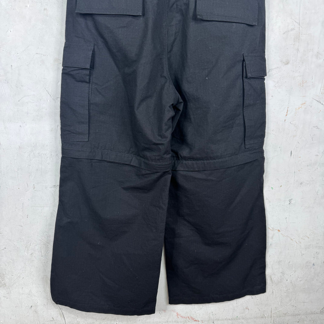 Balenciaga Black Double Waist Cargo Pants