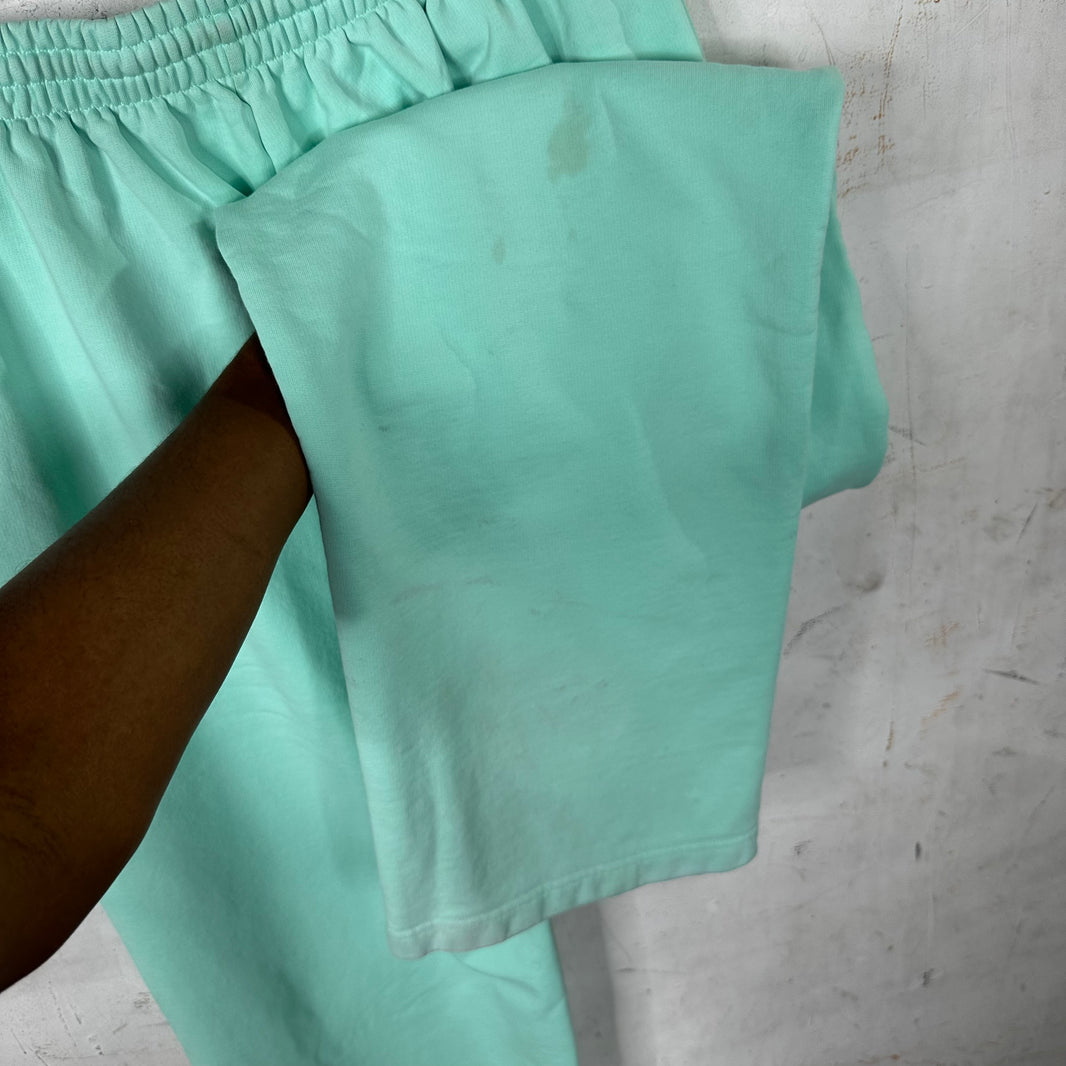 Balenciaga Turquoise Logo Sweatpants