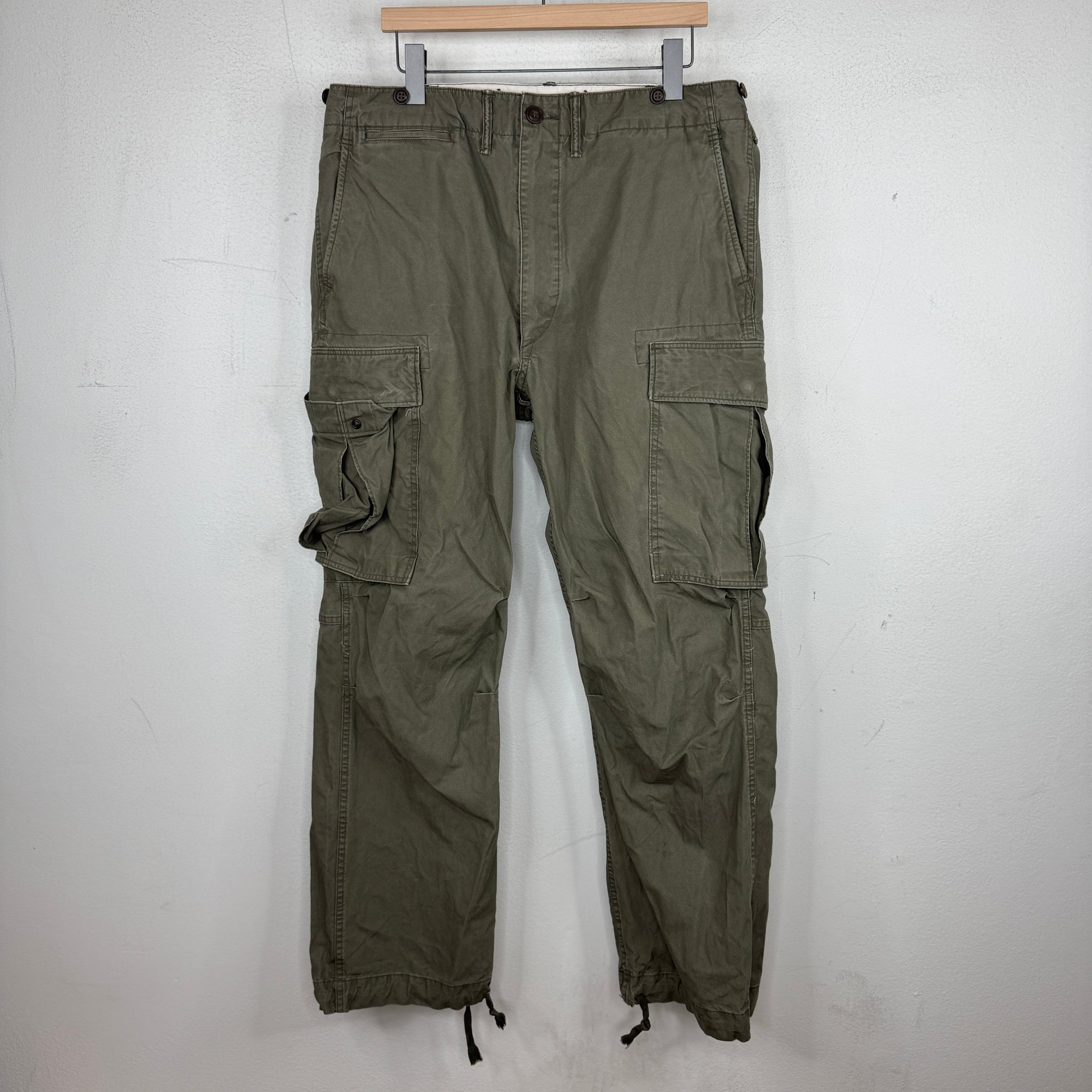 RRL Green Military Cargo Pants