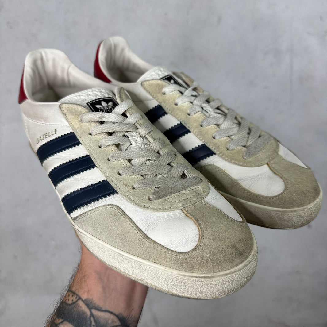 Gucci x Adidas White Gazelles