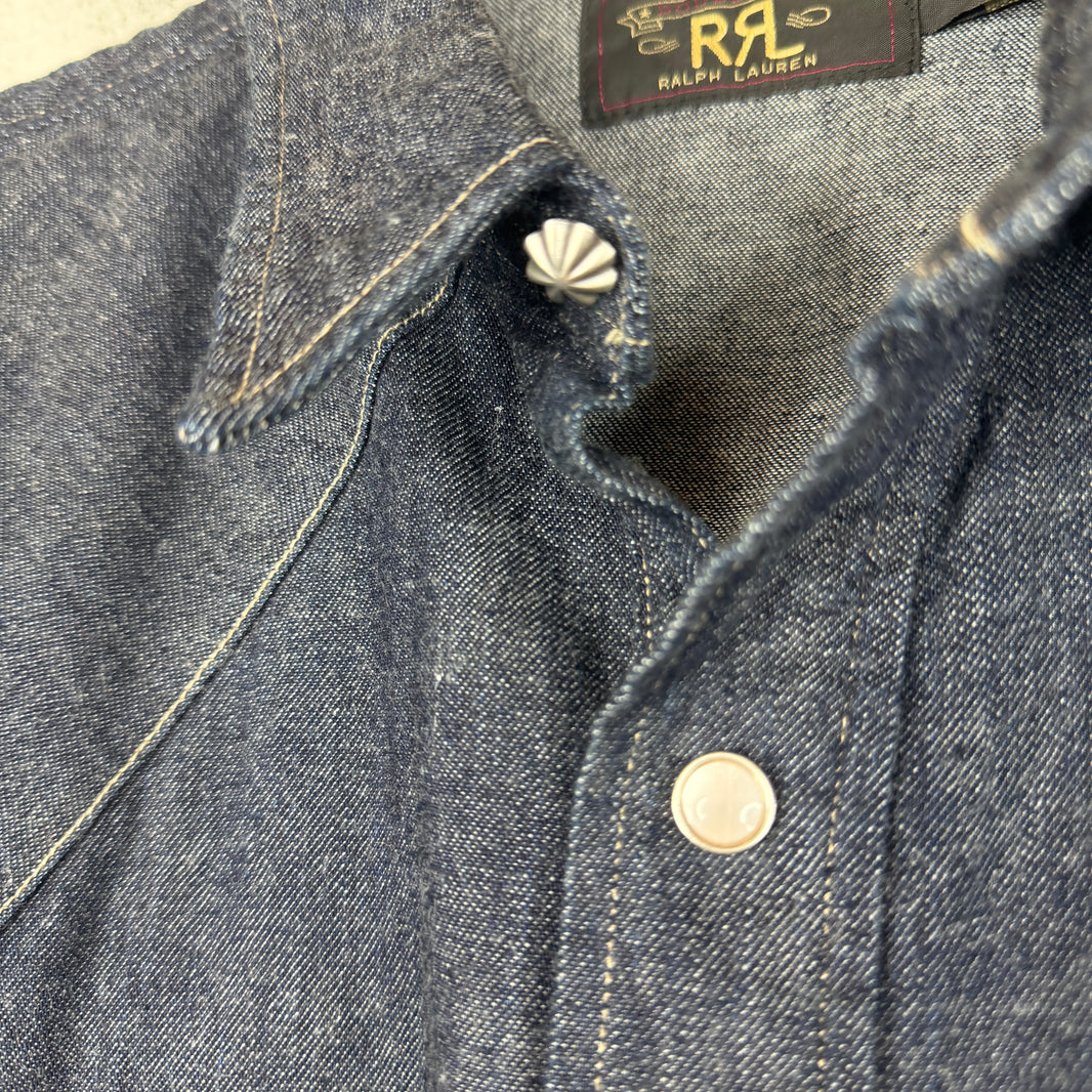 RRL Raw Denim Snap Button LS Shirt