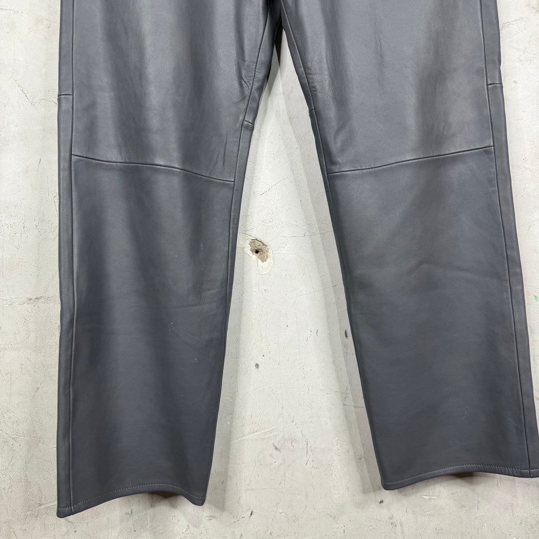 Supreme Grey Leather Pants