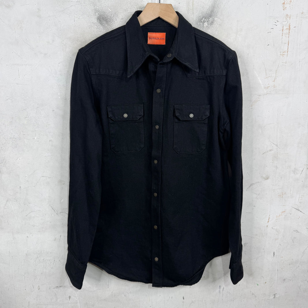 Calvin Klein Black Snap Denim Shirt