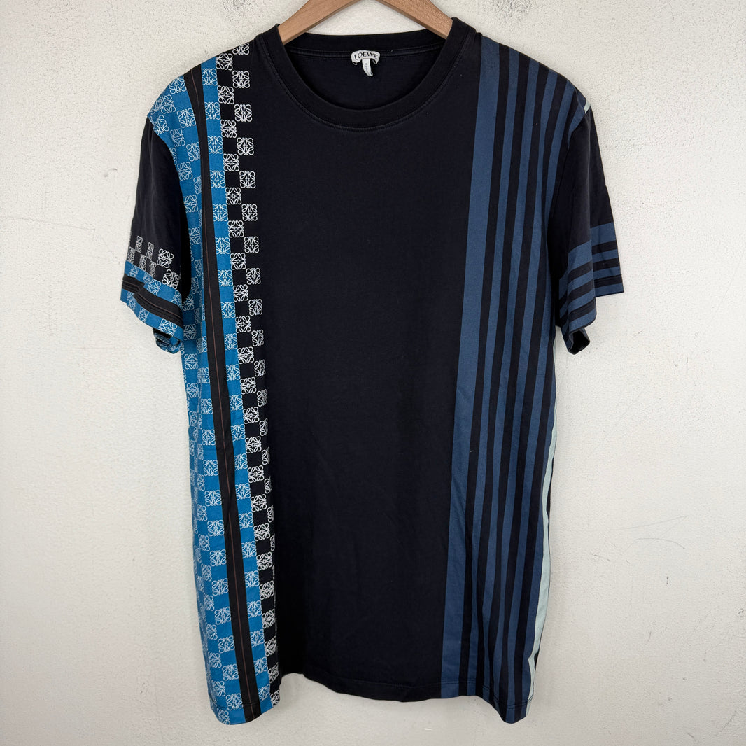 Loewe Navy Anagram Striped T-Shirt