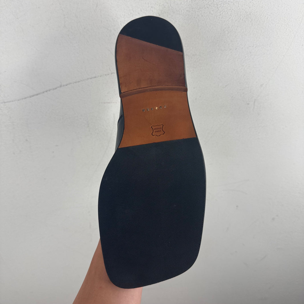 Hender Scheme Black Square Toe Derbies