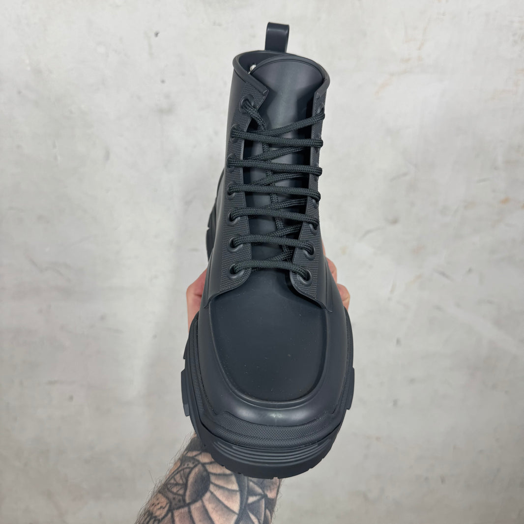 Dior Rubber Lace Up Boots