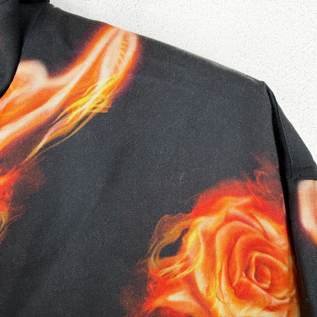 Stussy Dries Van Noten Rose Flame Button Up Shirt
