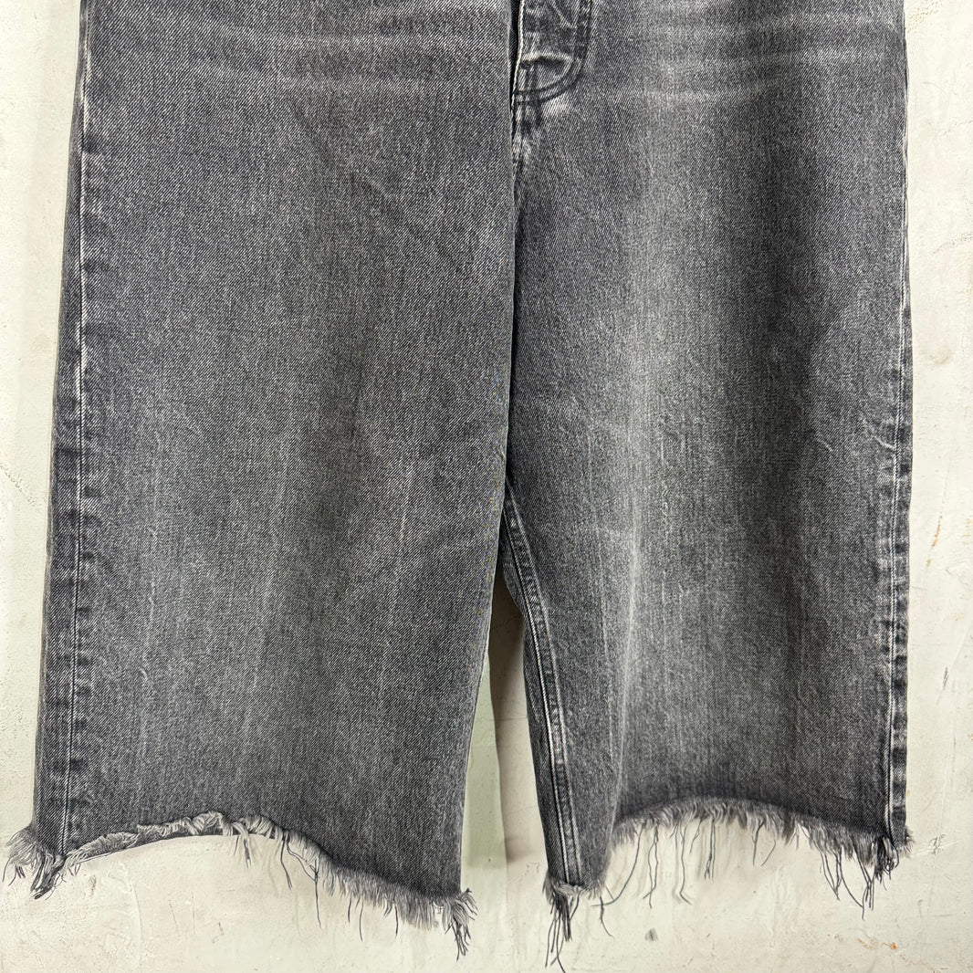 Balenciaga Unifit Washed Black Jean Shorts