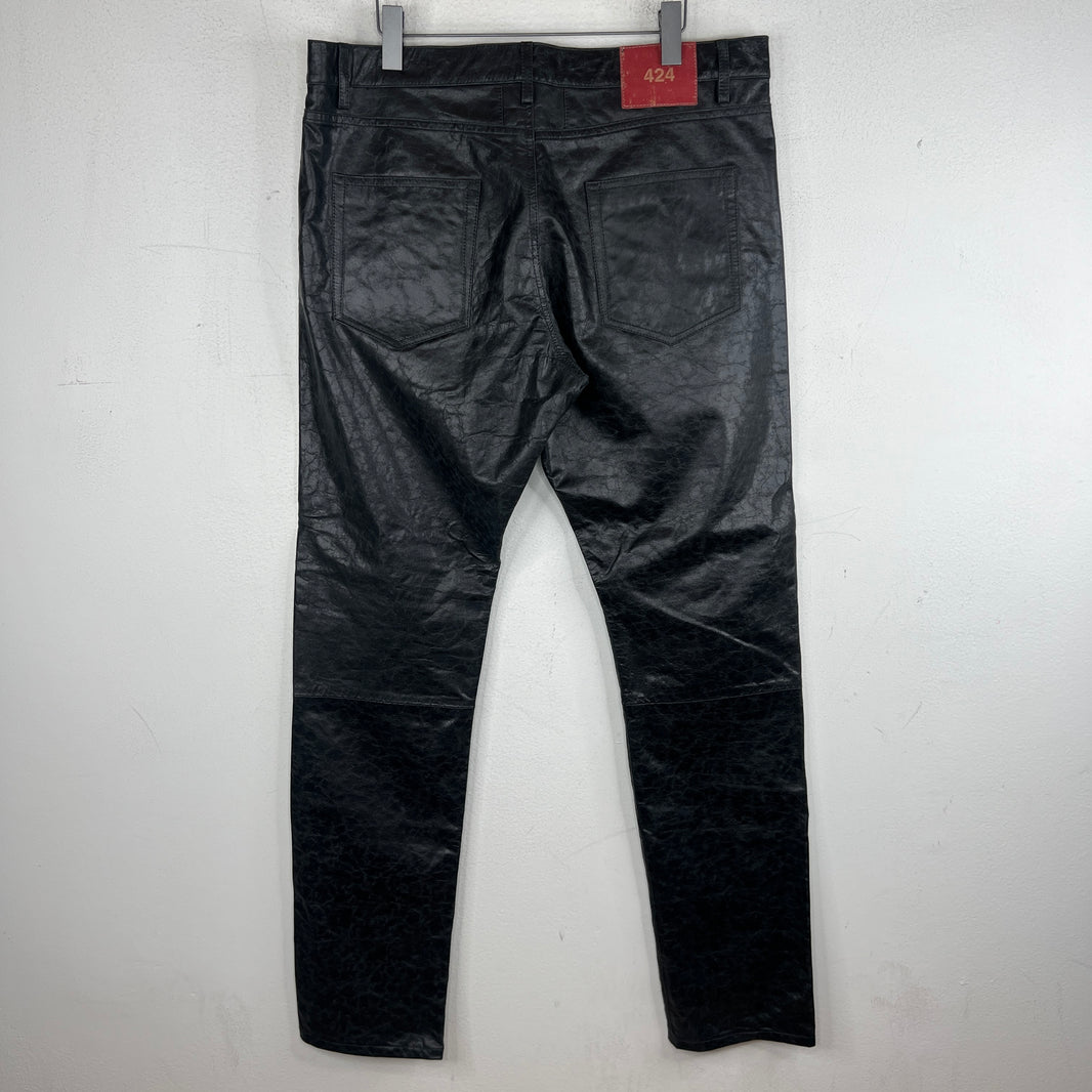 424 Paper Leather Jeans