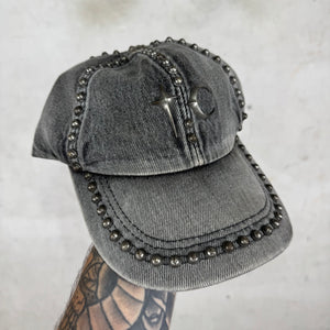 Thug Club Studded Grey Denim Hat