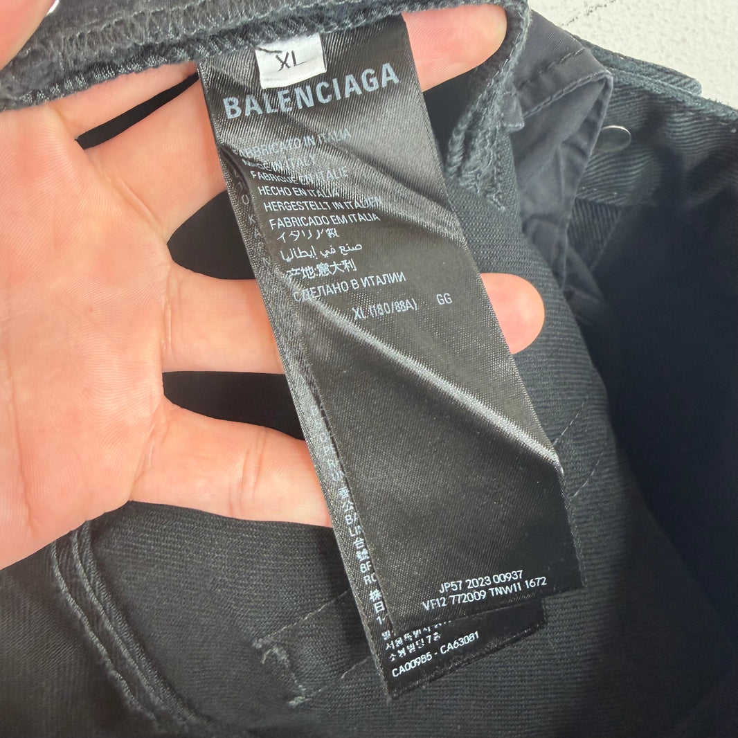 Balenciaga Small Fit Flared Black Jeans