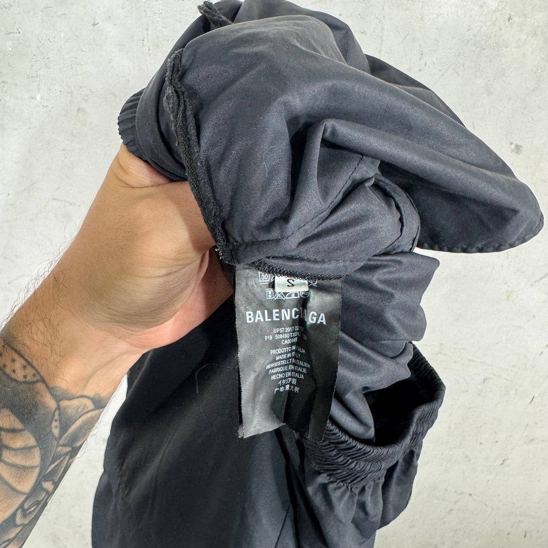 Balenciaga Black Logo Convertible Track Pants