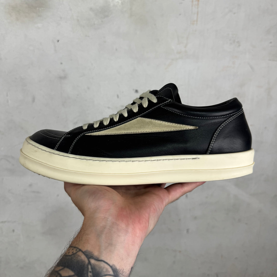 Rick Owens Black Leather Vans