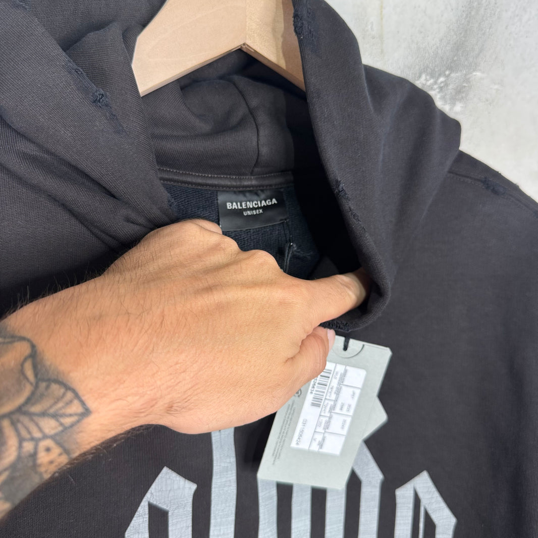 Balenciaga Distressed No Logo Hoodie