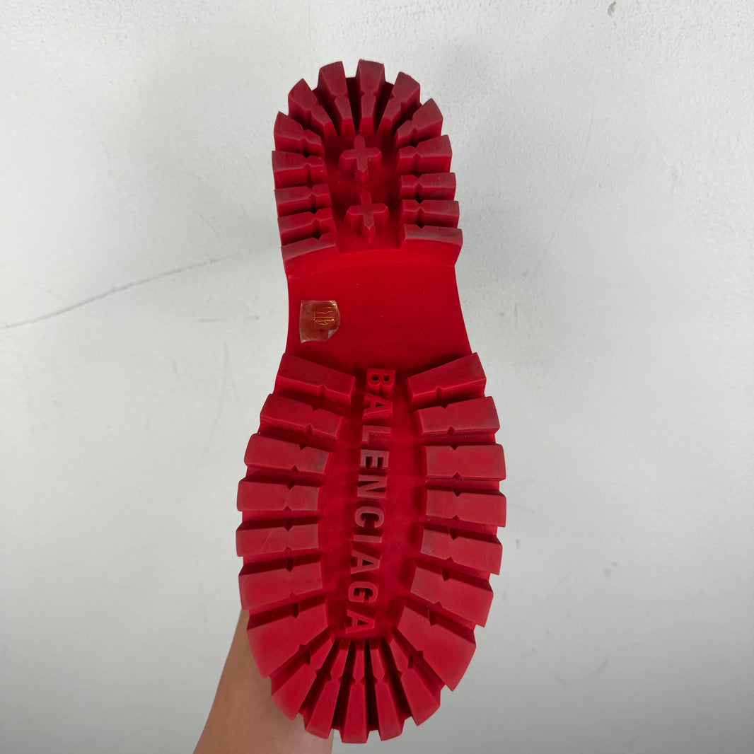Balenciaga Red/Black Strike Boots