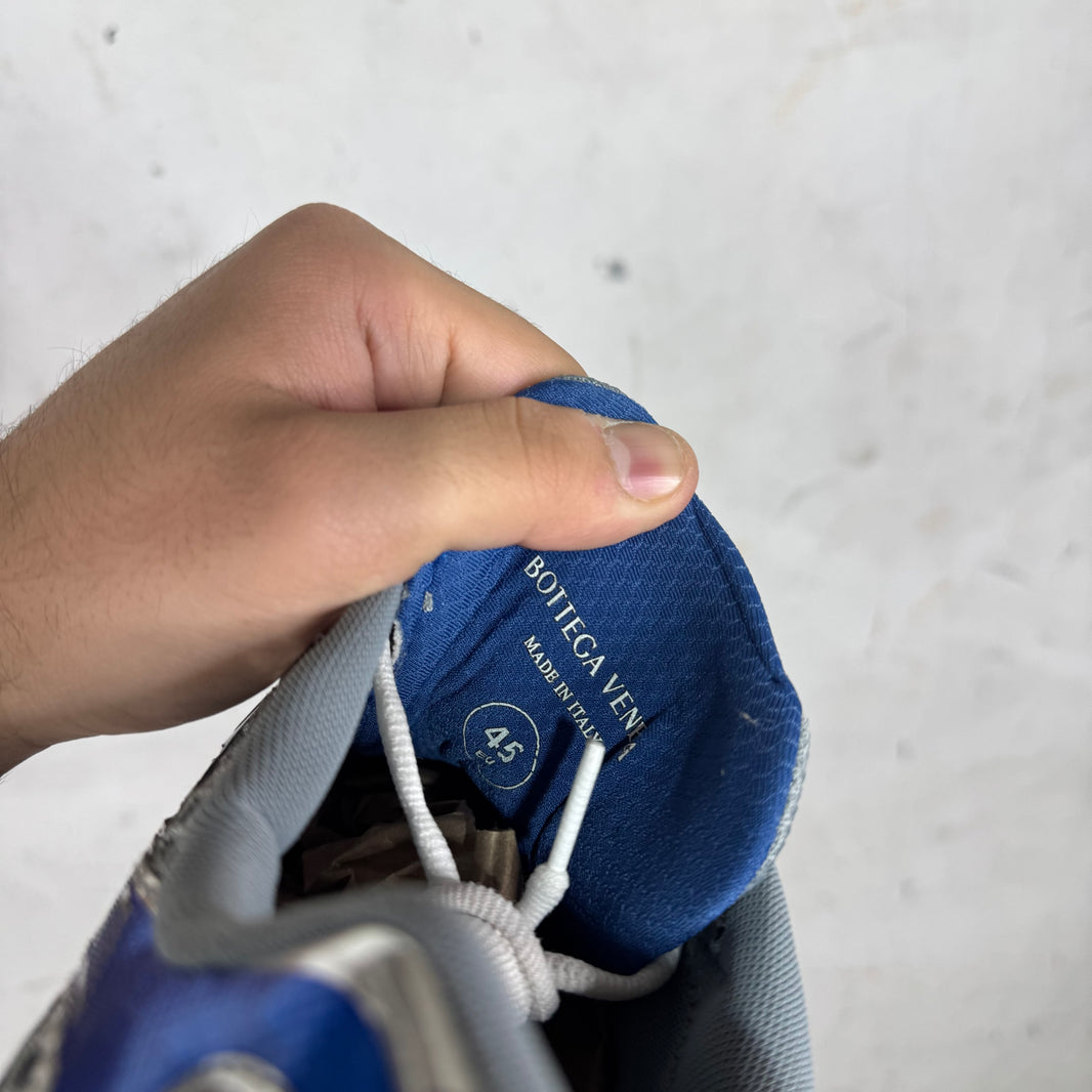 Bottega Veneta Blue Metallic Orbits