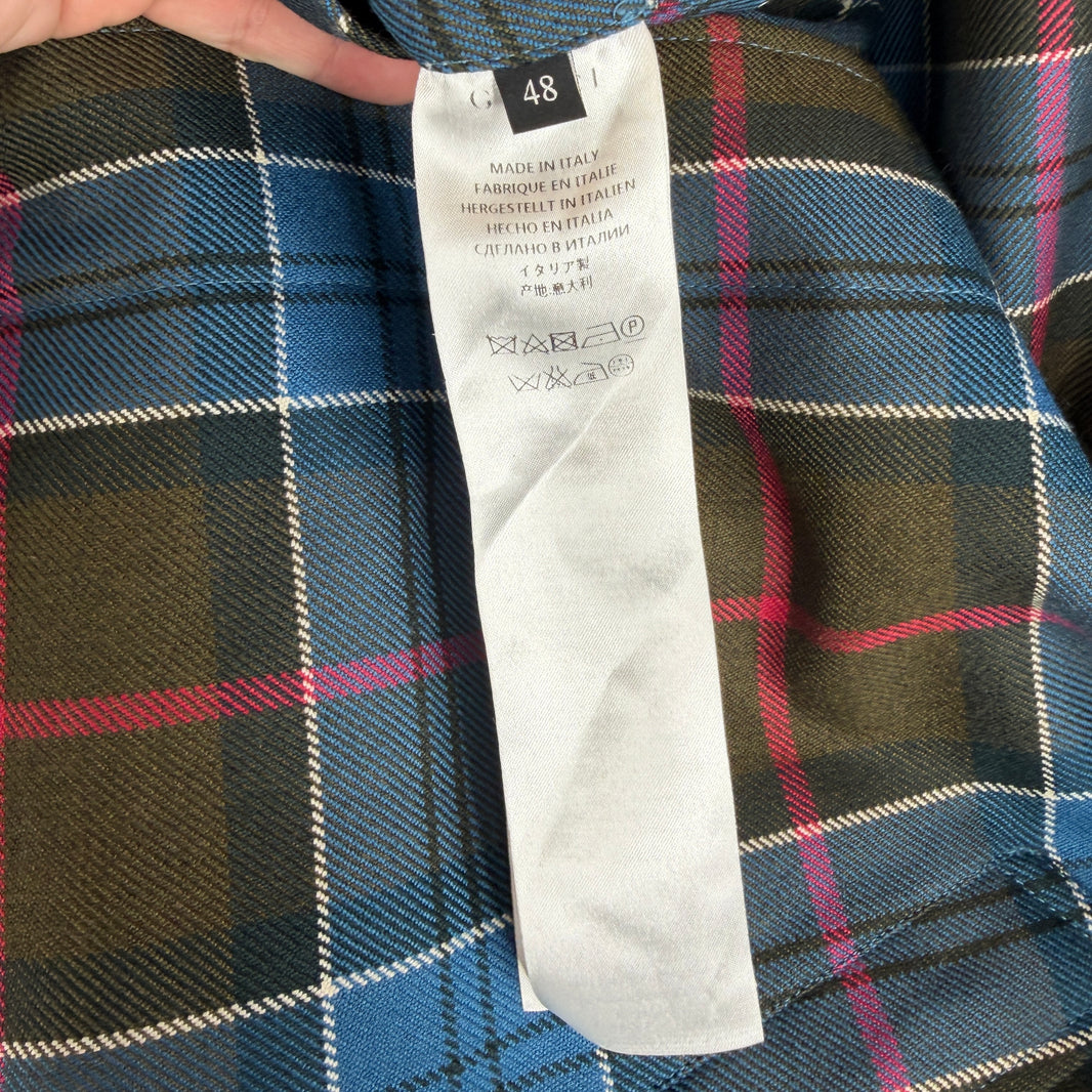 Gucci Plaid Tiger Trench Coat