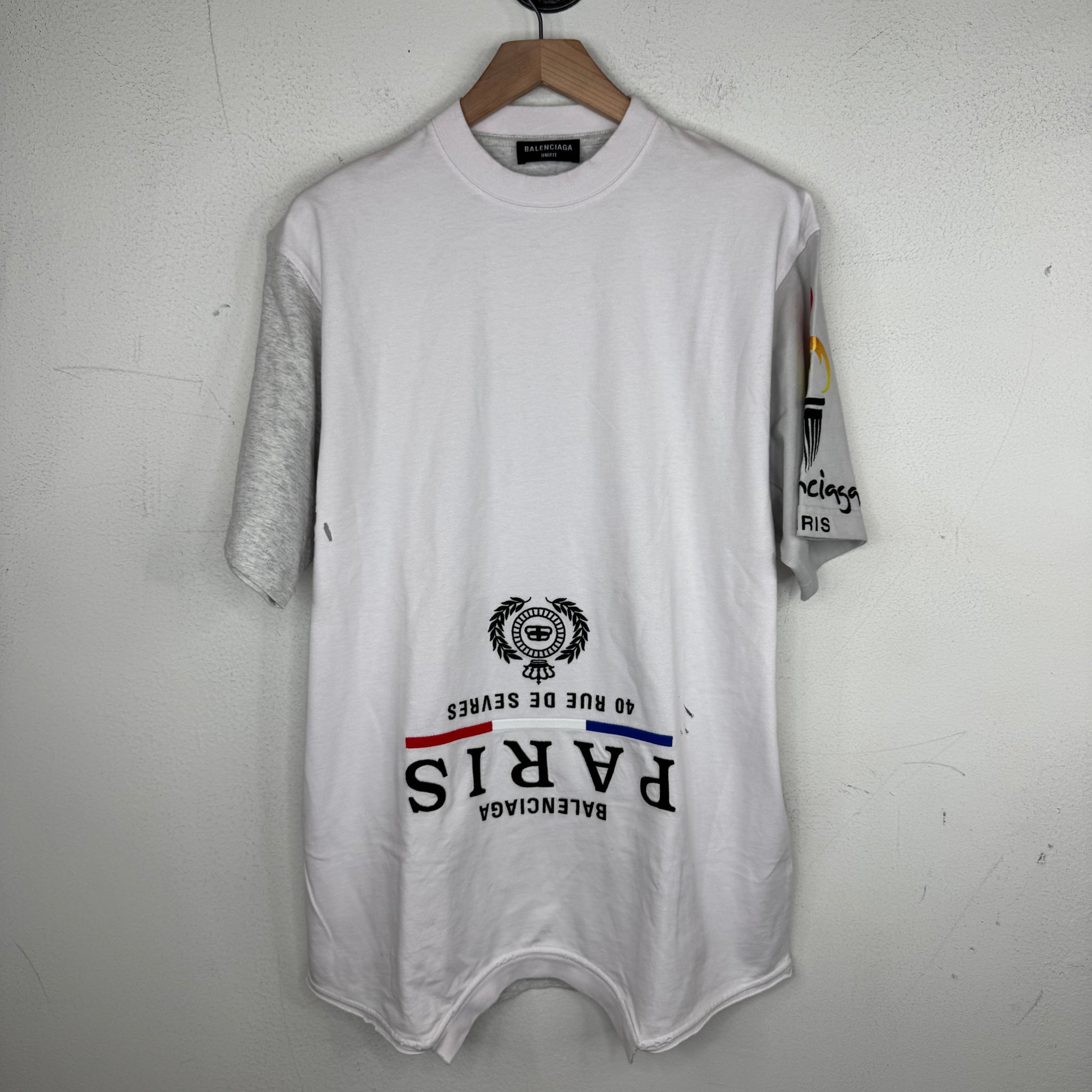 Balenciaga Paris Upside Down Reconstructed T-Shirt