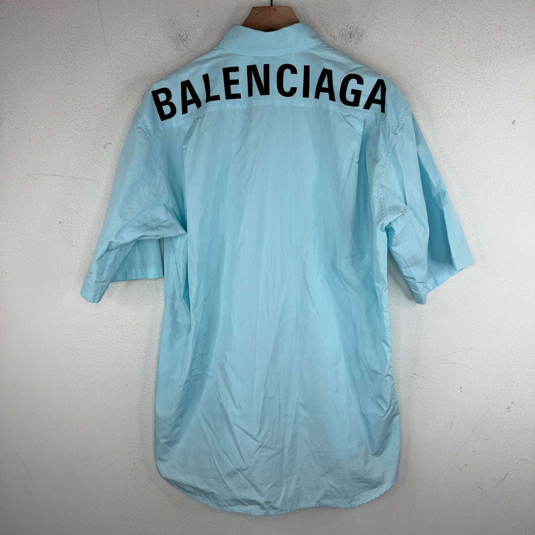 Balenciaga Font Turqouise Shirt