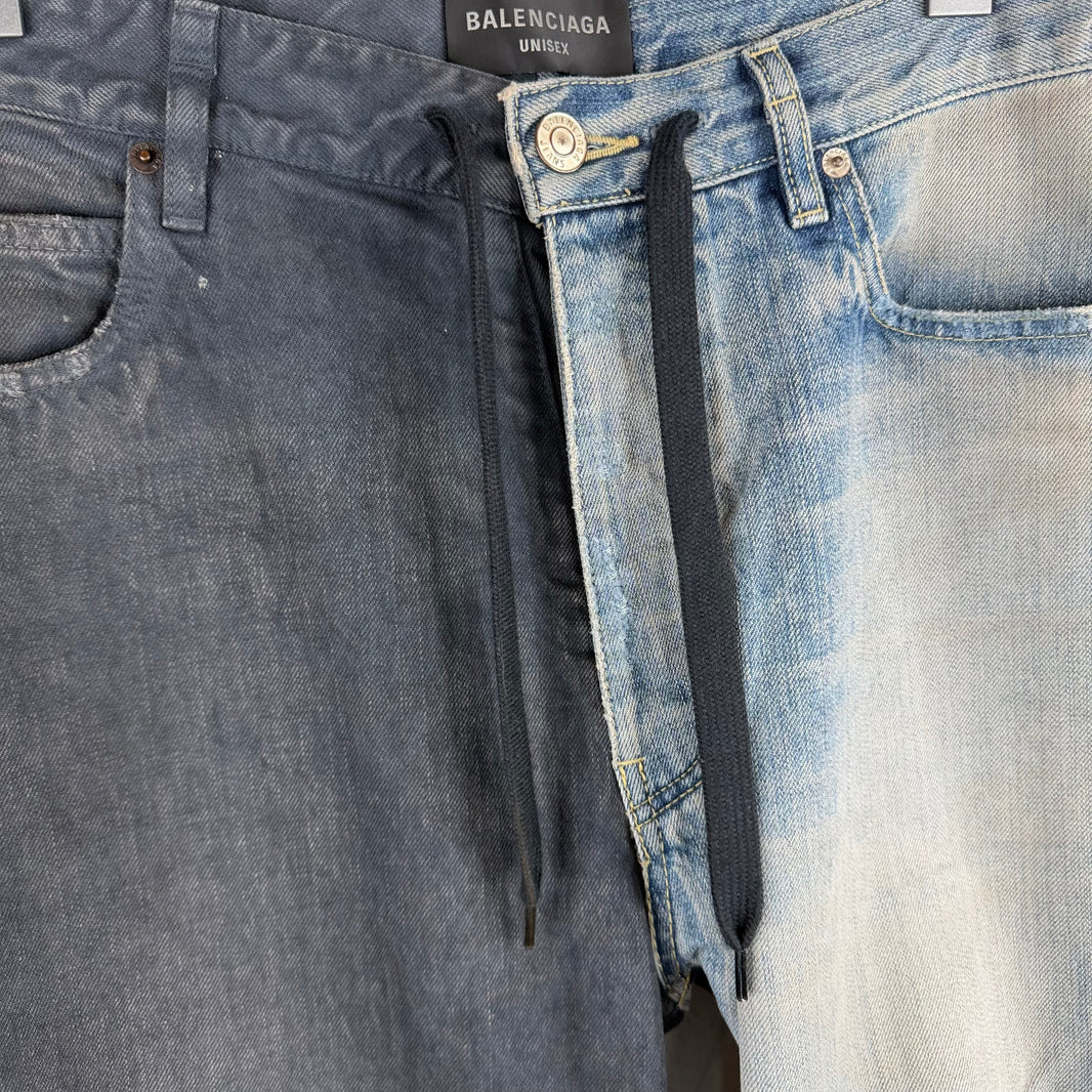 Balenciaga Blue/Black 50/50 Jeans