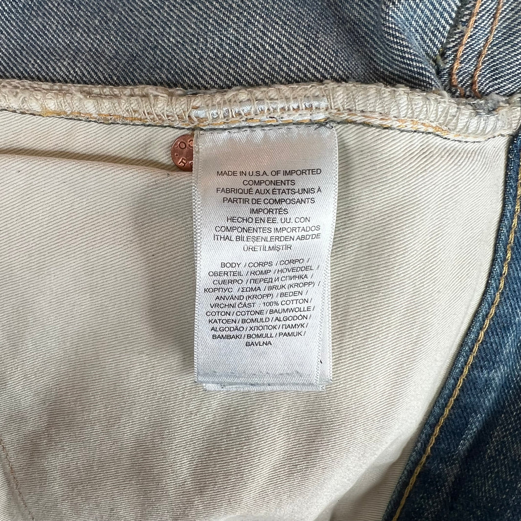 RRL Blue Washed Repaired Jeans
