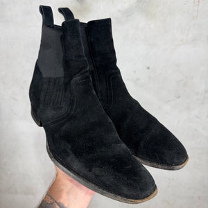 Saint Laurent Black Suede Wyatt Boots