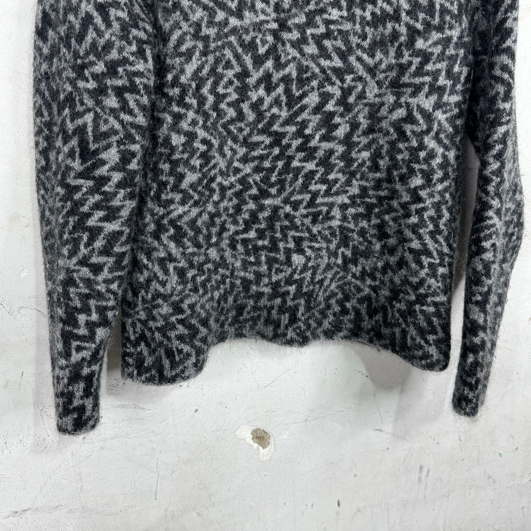 Saint Laurent Zig Zagged Mohair Sweater