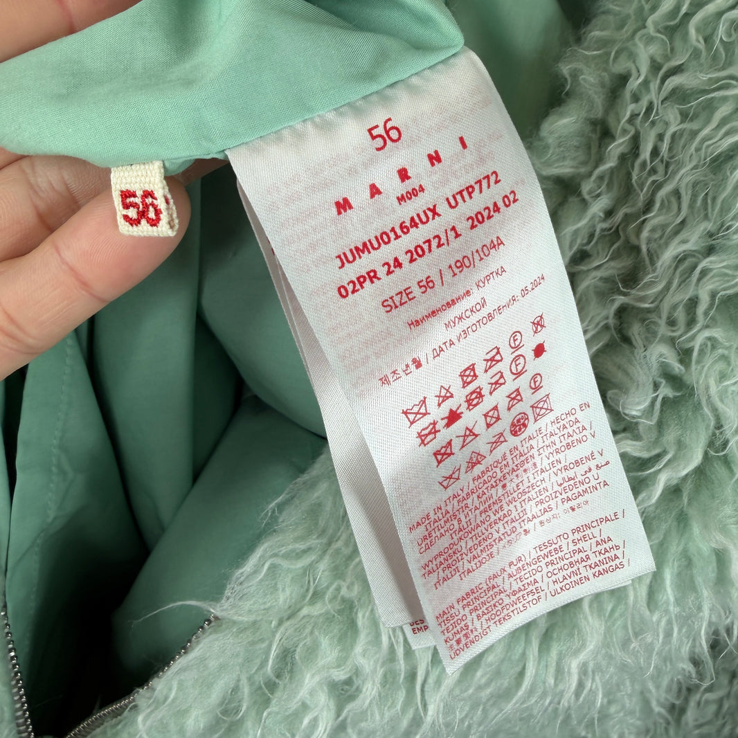 Marni Green Shaggy Jacket