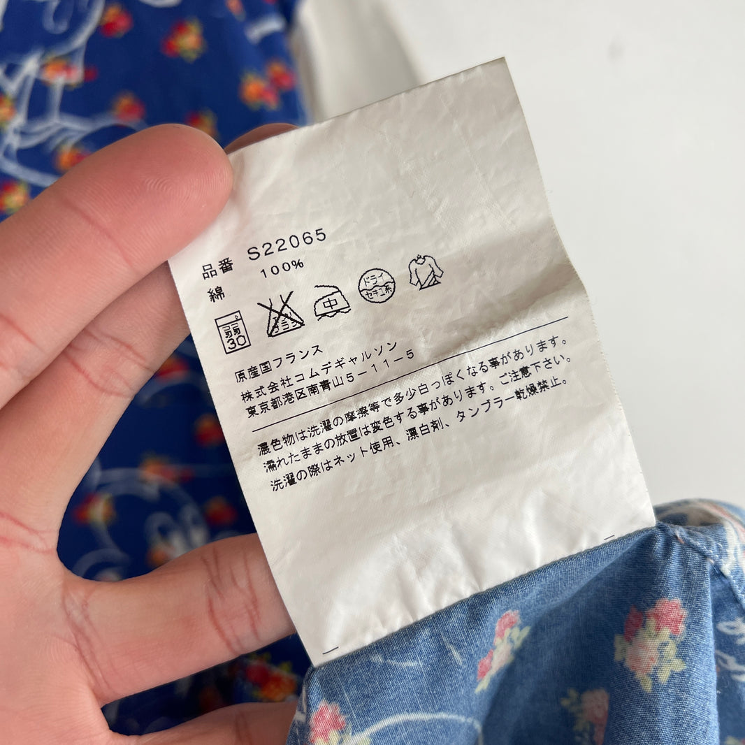 CDG Floral Mickey Mouse Button Up Shirt