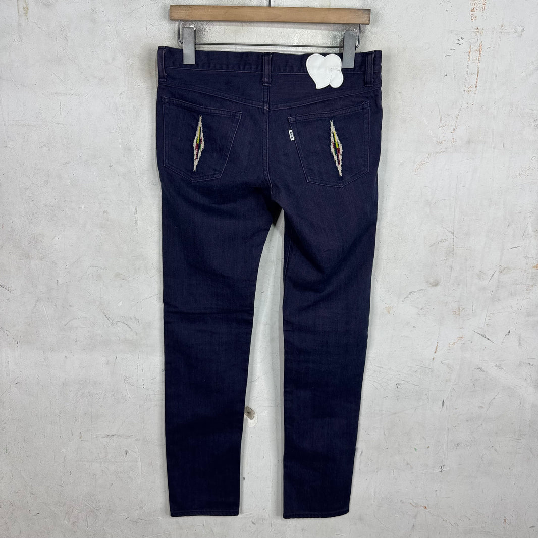 Number Nine Purple Aztec Jeans