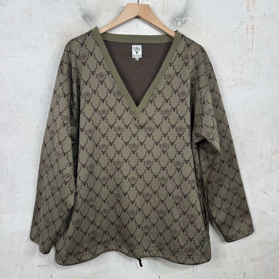 South2West8 V-Neck Logo LS Shirt