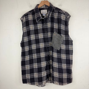 ERL Cut-Sleeve Plaid Shirt