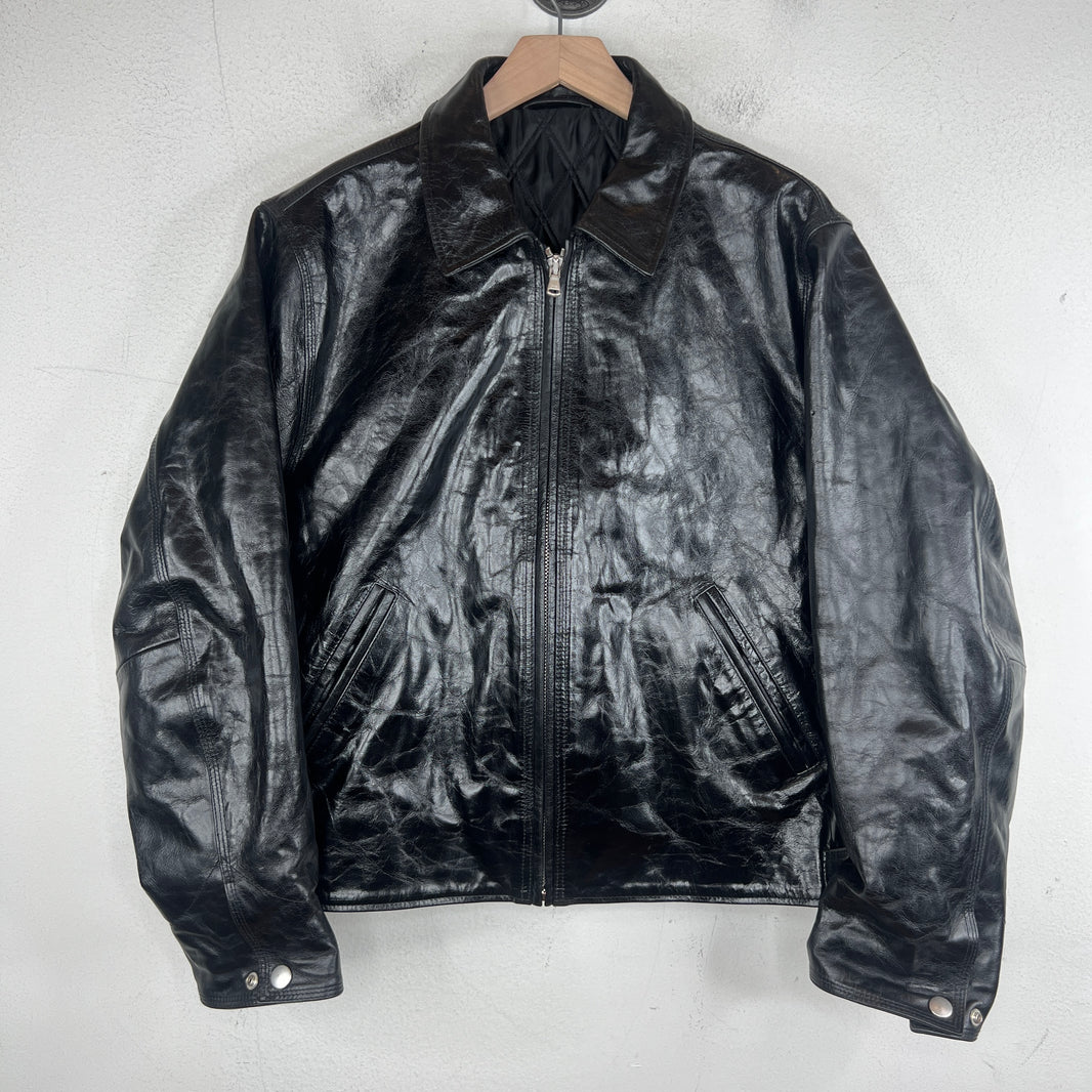 Stussy Black Garage Leather Jacket