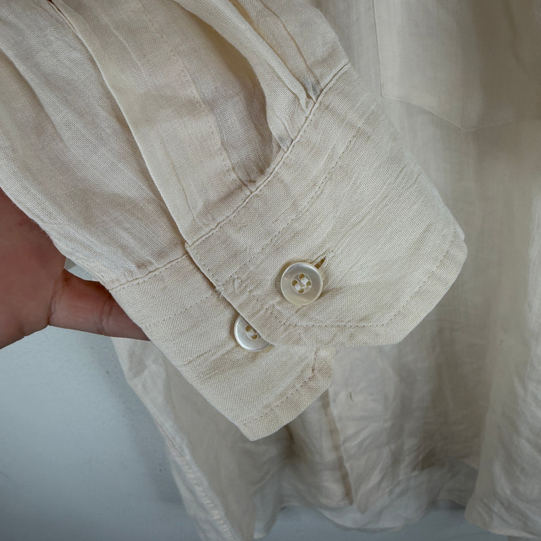Issey Miyake Men Cream Button Up LS Shirt
