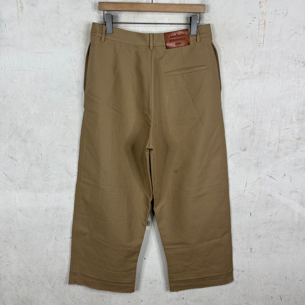 Acne Studios Loose Fit Khaki Trousers