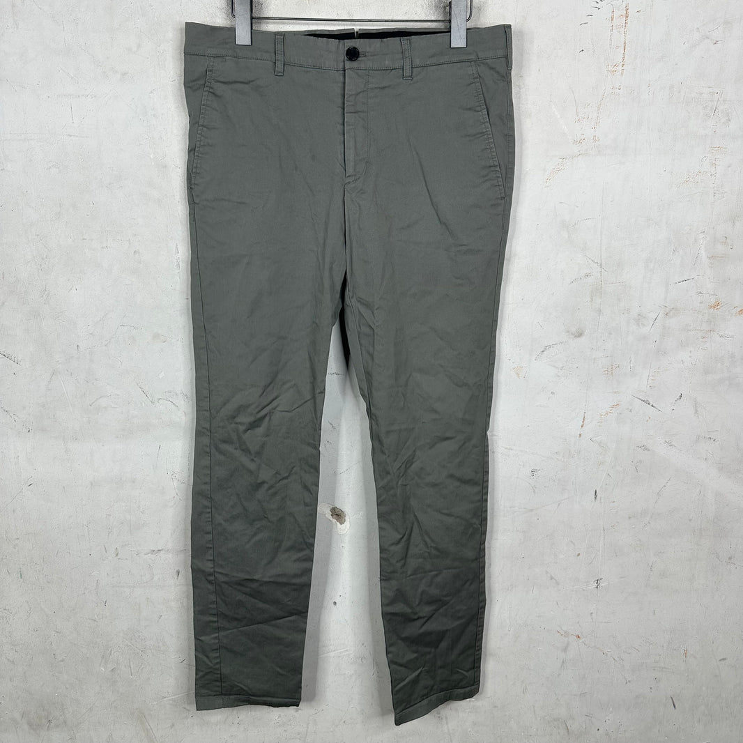 Prada Twill Gray Straight Trousers