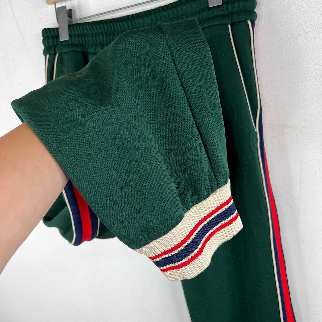 Gucci Green GG Monogram Track Pants