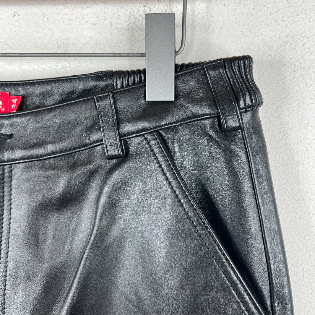 Supreme Black Leather Cargo Pants